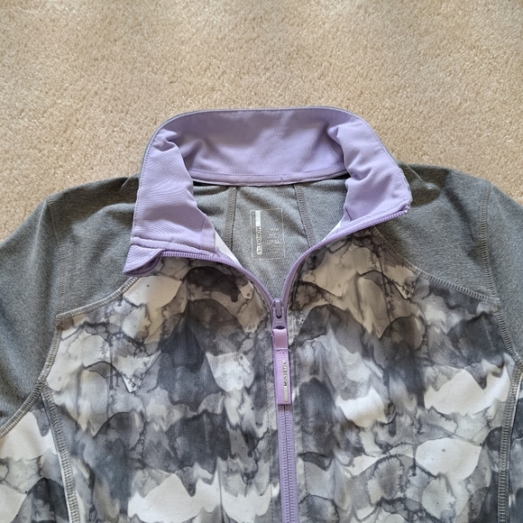 Mondetta Active Jacket Full Zip Stretch Performance Top Medium Grey Purple - Picture 12 of 13
